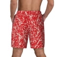 thumbnail image 2 of Lsque Mens Swim Trunks Beef Pattern - Bathing Suit Compression Liner - Beach Swim Shorts Swimwear - (S-3XL) - Stretch Quick Dry -XX-Large, 2 of 9