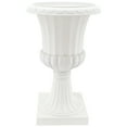 thumbnail image 2 of Arcadia Garden Products 10x17" Deluxe Pedestal Urn Planter, White, Set of 2, 2 of 9