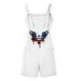 thumbnail image 4 of Drses Womens Summer Casual Suspender Printing Sleeveless Romper Loose Spaghetti Strap Shorts Overalls Jumpsuit with Pockets, 4 of 4