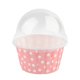 thumbnail image 2 of 100 piezas de mini moldes para cupcakes, moldes redondos de papel para hornear pasteles, moldes para muffins con tapa, color rosa, 2 of 9