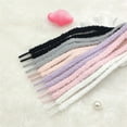thumbnail image 6 of Tutuviw Soft Cute Trend Snowflake Caterpillar Laces 2 Pairs Wide Thick Shoelaces Puffy Shoe Laces for Women Sneakers Shoestrings(Pink）, 6 of 7