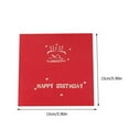 thumbnail image 2 of FRCOLOR  2 PCS Birthday Cake Greeting Card Decorations Cards Child Red, 2 of 8