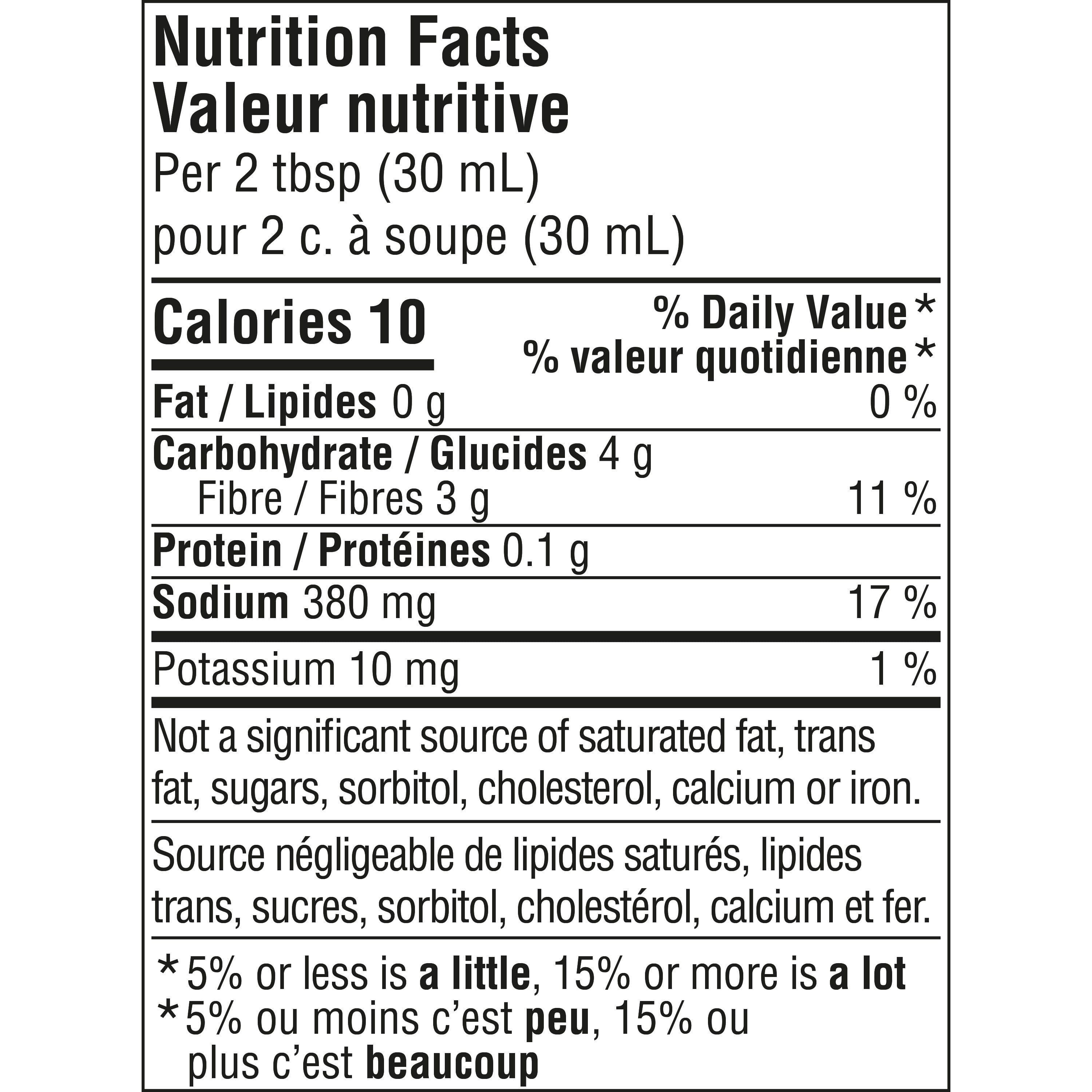 Vinaigrette aux César sans gras et sans sucre Skinnygirl