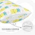 thumbnail image 2 of Plush Throw Pillow Covers, Cute Shy Pineapple Pillow Cases with Invisible Zipper, Breathable Microfiber Pillow Cases Standard Size for Sleeping Bedroom Sofa Living Room 20x30, 2 of 5