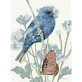 thumbnail image 2 of Stellar Design Studio 19x24 White Modern Wood Framed Museum Art Print Titled - Bird and Butterfly, 2 of 4