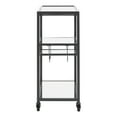 thumbnail image 7 of Chelsea Lane Mirror Glass Top Metal Bar Cart, Dark Gray, 7 of 7