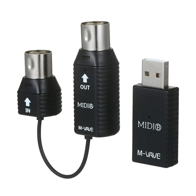 Sistema de transmisión M-VAVE MS1 Mini sistema de transmisión inalámbrica Sistema MIDI Adaptador inalámbrico MIDI Soporte Plug and Play para dispositivos con interfaz MIDI TOMSHOO Sistema de transmisión