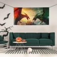 thumbnail image 2 of Pofeuu Castle Red Green Sky Dragon Print Colorful Yard Festival Banner Sign Party Outdoor & Indoor Party Decoration Banne Festival Yard Sign-Medium, 2 of 8
