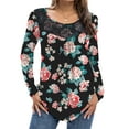 thumbnail image 6 of FOLUNSI Women's Plus Size Tops Long Sleeve Lace Pleated Blouses Tunic Tops New Arrivals M-4XL, 6 of 6