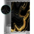 thumbnail image 3 of 60x72 Inch Shower Curtains for Bathroom Marble Black Fabric Bath Curtain Decor Vintage Gold Art Abstract Farmhouse Waterproof Restroom Curtains Shower Set Accessories with 12 Hooks 60 Inch, 3 of 6