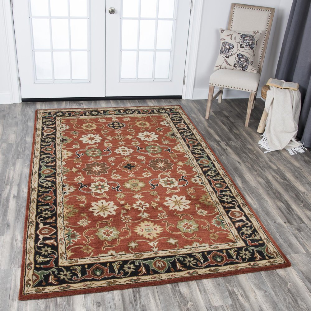 Rizzy Home SA980A Red 5' x 8' HandTufted Area Rug