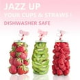 thumbnail image 5 of BZUEPRS 3 Pcs Classic Pink Bow Straw Covers Cap Toppers Compatible with Stanley 30&40 oz Tumbler Cups,Reusable Cute Silicone Straw Tips Lids Protectors for 0.4 in/10mm Stanley Cups Straw Accessories, 5 of 11
