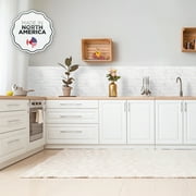 SMART TILES Peel and Stick Backsplash Tiles - 4 Sheets of 12in x 9in - 3D Adhesive Peel and Stick Tile Backsplash for Kitchen, Bathroom, Wall Tiles