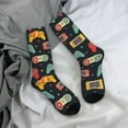 thumbnail image 5 of Daiia Retro Video Game Print Crew Socks – Soft Breathable Long Socks for Men & Women, Moisture-Wicking & Comfortable Daily Wear Socks, One-Size Fits Most (US 5-11), 5 of 6