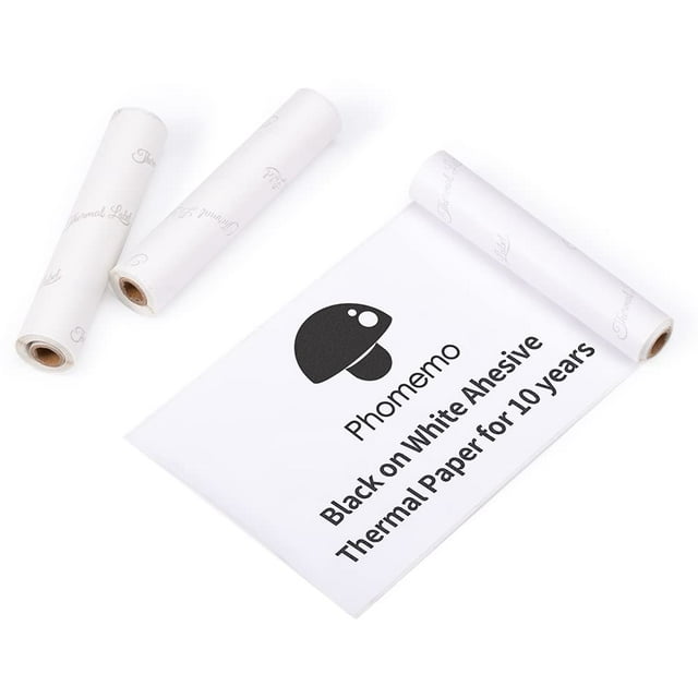 Papel Térmico Adhesivo Blanco Phomemo 107 mm para M04S/M04AS x3