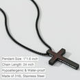 thumbnail image 4 of APSVO Black Cross Necklace for Men Boys Pendant Chain Baseball Stuff Accessory Christian Religious Birthday Valentines Day Jewelry Gifts Teen Him Dad Coach Player Team Game Day Sports Kids Age Ideas, 4 of 6