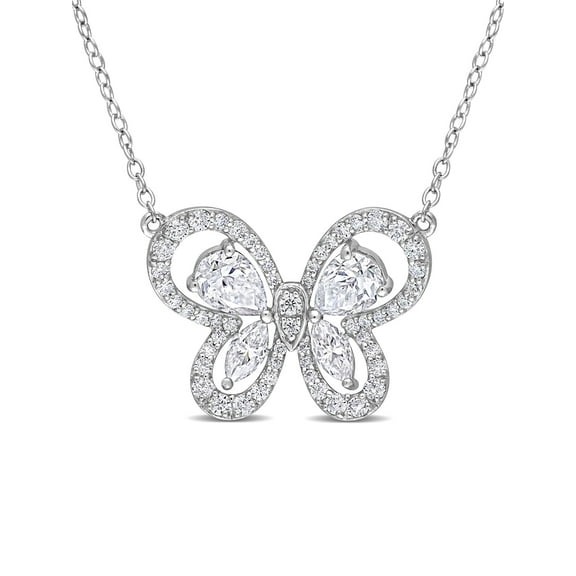 Everly Women's Created Moissanite Sterling Silver Necklace