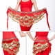 thumbnail image 5 of Danza del Vientre Cinturón, Cinturón de Danza Oriental Belly Dance Cinturón de Lentejuelas con 328 Piezas de Oro(Rojo) Ecomeon no, 5 of 6