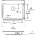 thumbnail image 5 of Elkay LRAD2522401 Single Lusterstone Sink Bowl, 5 of 7
