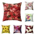 thumbnail image 4 of EIMELI Tulip Sunflower Rose Pattern Throw Pillow Case Cushion Cover Sofa Bed Car Decor, 4 of 12