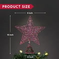 thumbnail image 6 of 10 Inch LED Star Tree Topper - Pink Metal Ornament with Lights for Christmas Tree Decoration Christmas Tree Topper, Gold Glitter Hollow 5-Point, 6 of 6