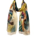 thumbnail image 5 of Wrapables® Lightweight Sheer Silky Feeling Chiffon Scarf, Cream Eco-Trendy, 5 of 5