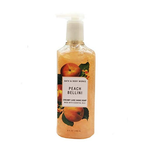 Bath and Body Works PEACH BELLINI Creamy Luxe Hand Soap 8 Fluid Ounce