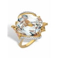 thumbnail image 2 of PalmBeach Jewelry Cushion-Cut Cubic Zirconia Butterfly or Flower Cocktail Ring 9.80 TCW Gold-Plated or Platinum-Plated, 2 of 7