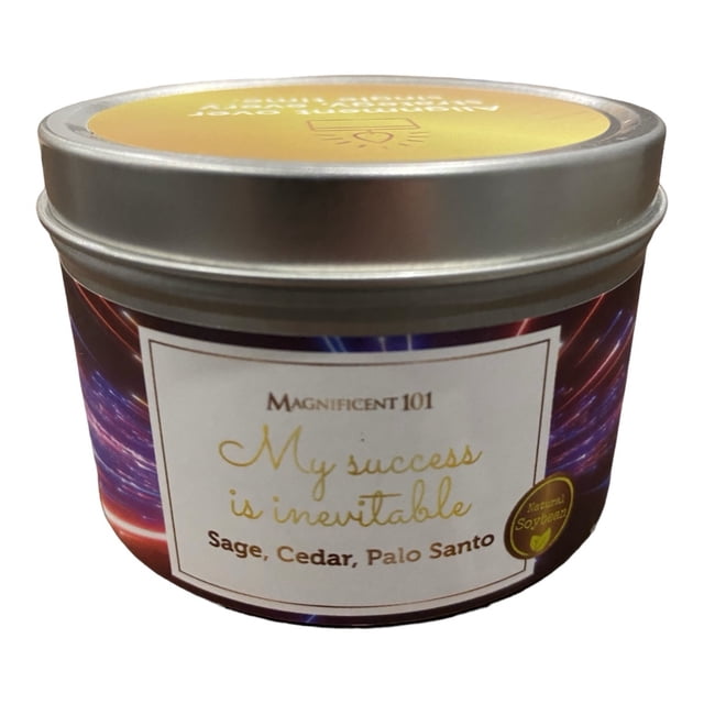 Vela Aromaterapia Magnificent 101 Salvia + Palo Santo + Cedro Exito Inevitable