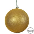 thumbnail image 3 of Vickerman 2.75" Antique Gold Glitter Ball Ornament, 12 per Bag, 3 of 5