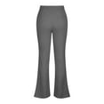 thumbnail image 3 of WREESH Womens Flare Leggings Fashion Comfortable Solid Color Pocket Casual Flared Pants Gray, 3 of 7