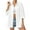 White, variant on EchfiProm Womens 3/4 Sleeve Tops Collared Lapel Shirts Button down White Pullover Elegant for Women Solid