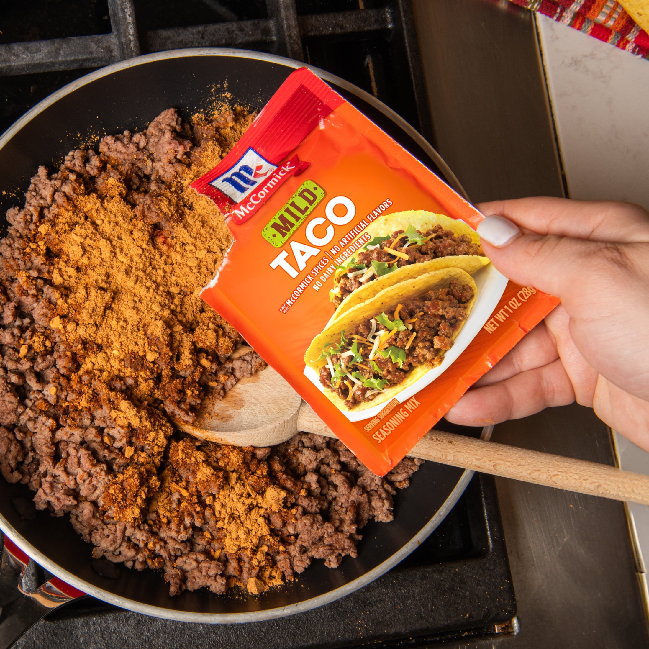(24 pack) McCormick Mild Taco Seasoning Mix, 1.0 oz Packet