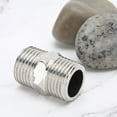 thumbnail image 3 of Hexagonal Nipple , 1/2in Stainless Steel Screwed Pipe, Pipe Fitting Threaded Pipe Connector Fittings For Plumbing, 3 of 8