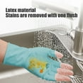 thumbnail image 4 of Dishwashing Gloves | Kitchen & Household Cleaning | Non-Slip Textured Grip | Waterproof & Durable Latex | Heat & Cold Resistant | Set of 2, 4 of 6
