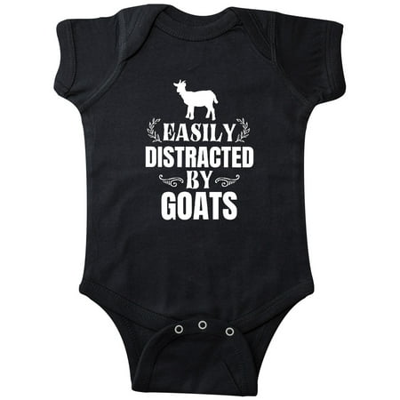 

Inktastic Easily Distracted by Goats Gift Baby Boy or Baby Girl Bodysuit