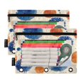 thumbnail image 2 of 2 Pack Flip Folders with Clear PVC Window Binder Pouches 3-Ring Binder Organizer for Office & Home Blue Splashes Artistic Pattern, 2 of 6