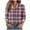 Multicolor, variant on Button Down Shirts for Women Plaid Print Long Sleeve Turndown Shirts Casual Lightweight Soft Comfy Shirt Blouse for Fall Daily Layering Wear