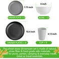 thumbnail image 2 of Supernal 32pcs Wheat Straw Dinnerware Sets,Plates and Bowls Sets,Reusable Plastic Plate,Microwave Dishwasher Safe,Plastic Dinnerware Set,Four Color Set 16pcs Plates,8pcs Bowls,8pcs Cups, 2 of 8