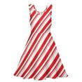 thumbnail image 4 of 2024 Red And White Striped Dress Straight Lines Street Style Dresses Womens Beach Skate Dress Summer Custom Clothes 3XL 4XL 5XL, 4 of 7