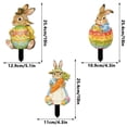 thumbnail image 3 of HaCpiu 3Pcs Easter Bunny Outdoor Decor, 10" Rabbit Garden Stakes with Eggs & Carrot, Vintage Rabbit Yard Art for Lawn, Patio, Garden & Spring Easter Celebrations, 3 of 6