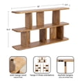 thumbnail image 6 of Kate and Laurel Madero Transitional Solid Wood Wall Shelf, 30 x 6 x 17, Natural Wood, Modern Small Ladder Shelf for Use as Living Room Display Shelf or Over Toilet Storage Shelf, 6 of 11