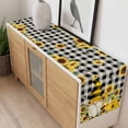 thumbnail image 4 of Yellow Sunflower Table Runner - 48 Inch Long, Kitchen Dining Table Runner Dresser Scarves, Spring Summer Bee Gnomes Black Plaid Farmhouse Decor for Coffee Tables Wedding Party Banquet, 4 of 8