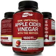 NutriFlair Apple Cider Vinegar Capsules with The Mother, 120 Capsules