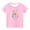 Pink, variant on MeetoTime Easter Kids Short Sleeve Tops Crewneck Loose Printed T-shirt for Boys Girls 3-14 Years