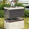 thumbnail image 2 of Yuarrent Caja de almacenamiento plegable para exteriores de PP con gran capacidad para organizar alimentos, utensilios de cocina y ropa. Es Kits de desorden para acampar Beige Regular Grande, 2 of 5