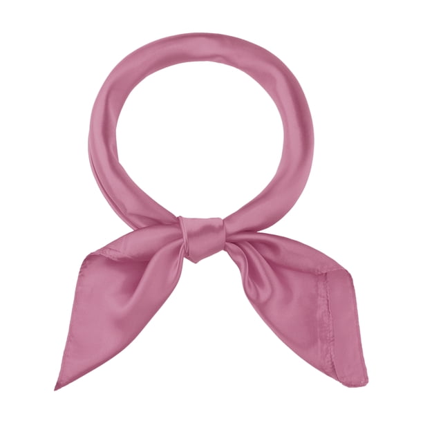 INSPIRAR CHIC Pañuelo de Cuello de Satén para Mujeres, Pañuelo Cuadrado de Seda Sólido, Diadema Bandanas Rosa Púrpura 90x90cm/35.4x35.4 pulgadas (LxA)