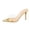 Gold, variant on Clear Band Kitten Heels for Women Pointed Open Toe Colorful Slip on Sandals Casual Summer Beach Vacation Dressy Backless Pumps Orange Size 7.5