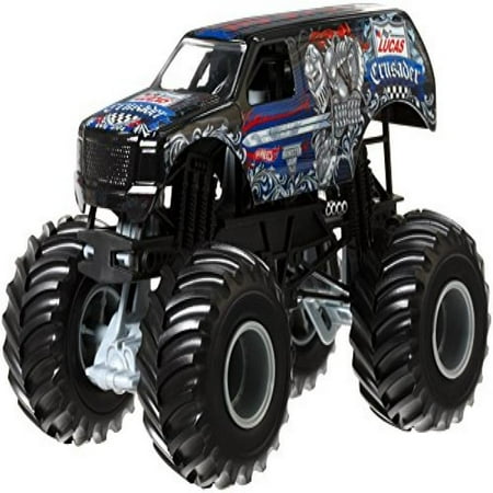 Hot Wheels Monster Jam Lucas Oil Crusader Die-Cast Vehicle, 1:24 Scale ...