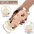 thumbnail image 4 of 500ml Stainless Steel Coffee Mug with Portable Beige Strap Vacuum Insulated Ceramic Coated Coffee Tumbler Palm Trees and Suns Pattern, 4 of 8